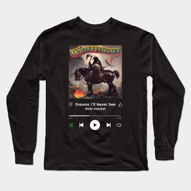 Stereo Music Player - Dreams I'll Never See Long Sleeve T-Shirt by Stereo Music